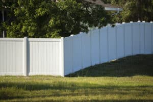 White plastic fence