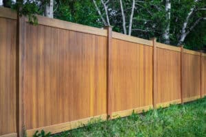 new wooden fence